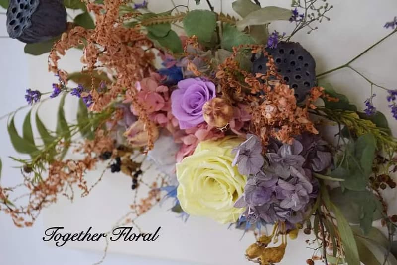 永生乾燥花畫布壁飾