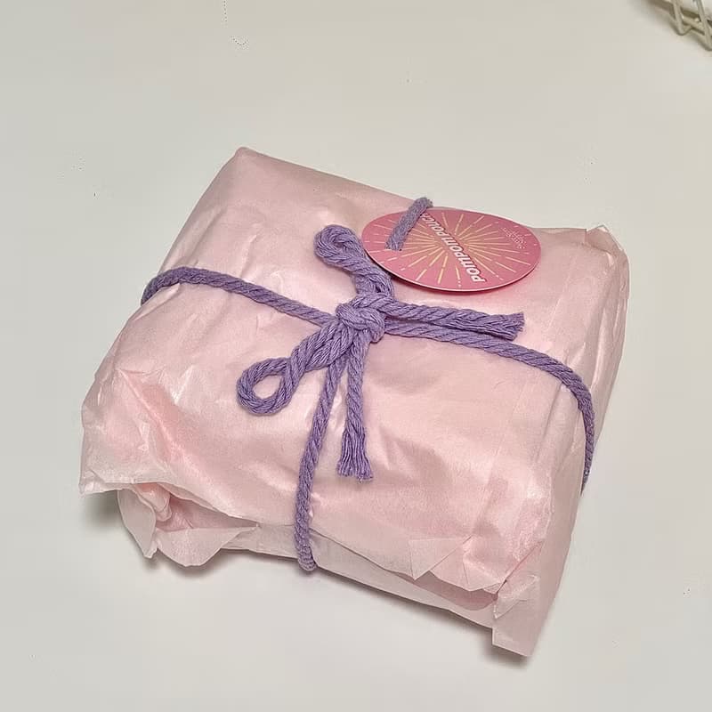 Sweetstore Supply原創紫色格紋蝴蝶結刺繡化妝包便攜收納包