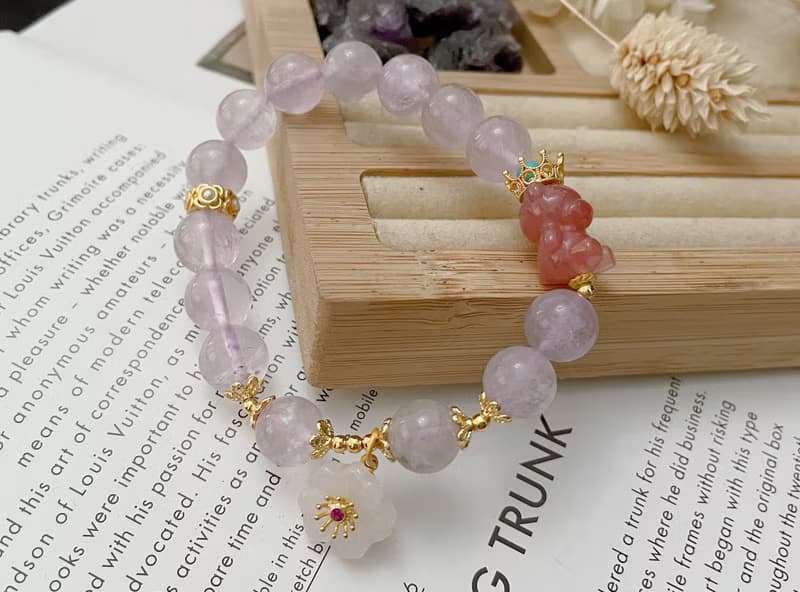 天然紫水晶-塩源瑪瑙水晶寶石 手鍊