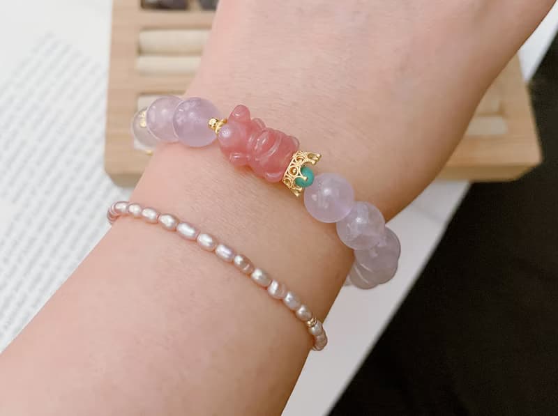 天然紫水晶-塩源瑪瑙水晶寶石 手鍊