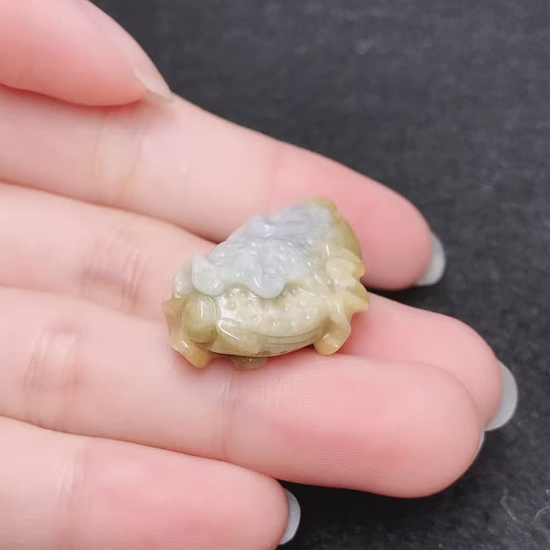 飄黃翡翠巧雕白菜 | 天然緬甸A貨翡翠 | 送禮