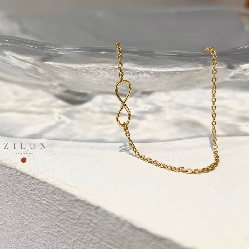 │簡約│迷你無限 • 高質感極細 • 手鍊• 美國14K注金• 14kgf