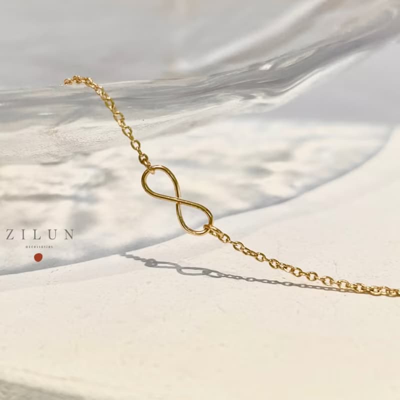 │簡約│迷你無限 • 高質感極細 • 手鍊• 美國14K注金• 14kgf