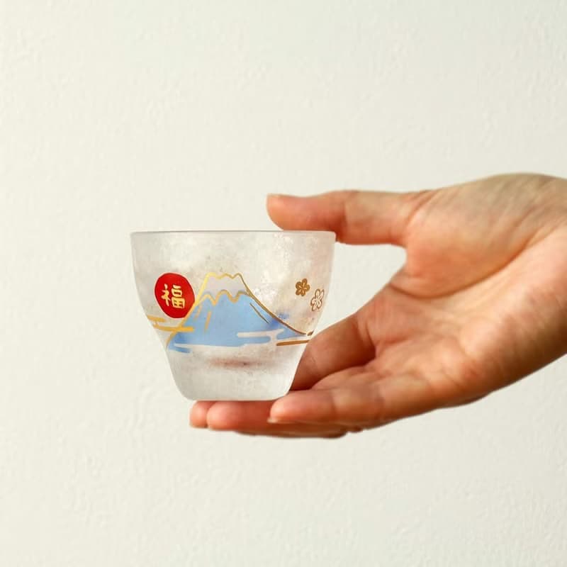 90cc【日本ADERIA】人氣吉祥物 富士山 招福杯