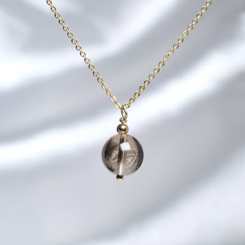 【Self Love系列】茶晶14K包金水晶項鍊 淨化心靈 療癒情緒 禮物