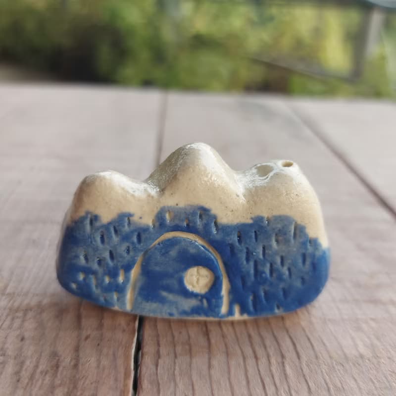 【質感餐桌】靛色山形筷架