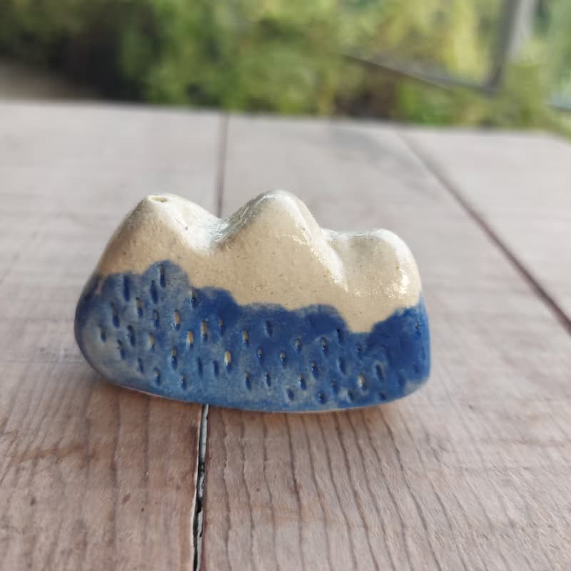 【質感餐桌】靛色山形筷架