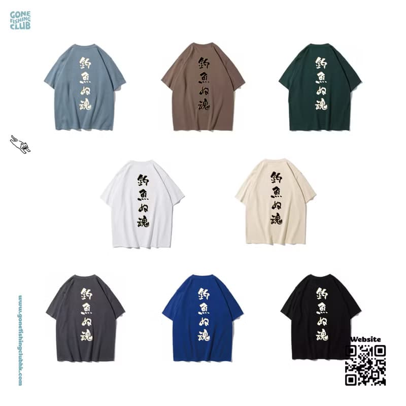 TSURI SPIRITS 釣魚ぬ魂 中性短袖T恤 8色男女同款 釣魚俱樂部