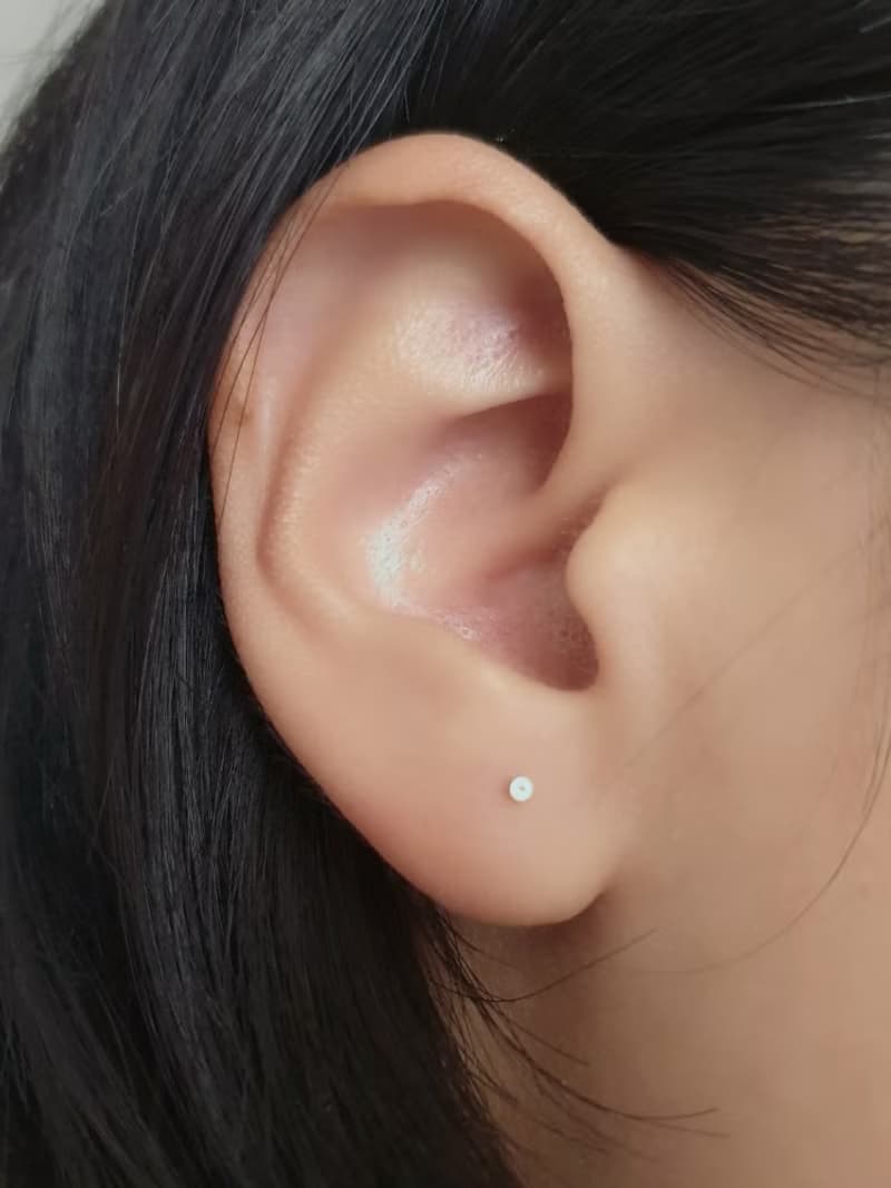 1 mm 超迷你耳環 養耳棒 軟骨 耳骨 第二耳洞 SV925/14KGF