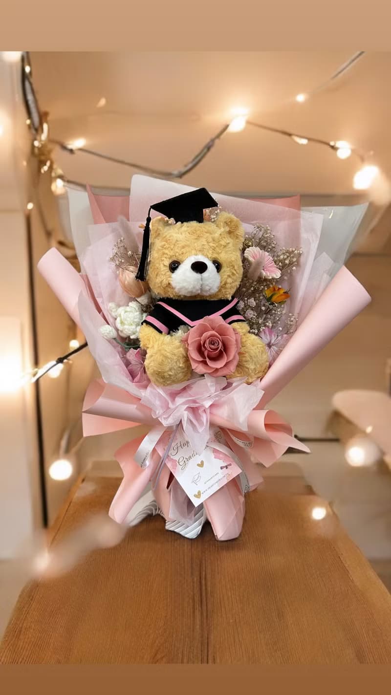 公仔花束 永生花束 畢業花束 畢業熊