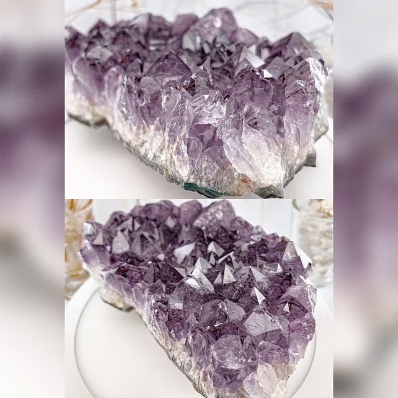 【塔山紫鈦晶簇】紫水晶簇擺件 風水辦公室小物
