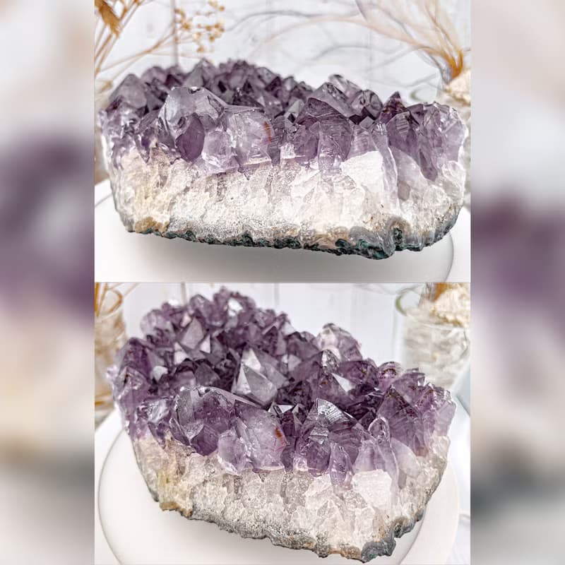 【塔山紫鈦晶簇】紫水晶簇擺件 風水辦公室小物