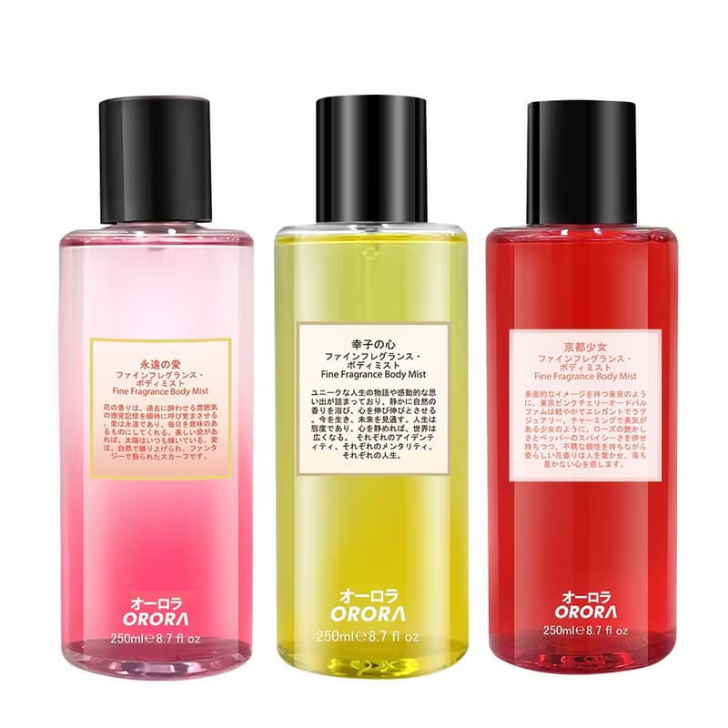 日本Orora香水身體噴霧250ml(永遠の愛/京都少女/幸子の心)