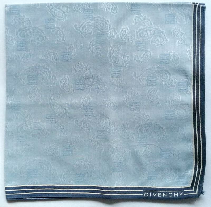 Givenchy Vintage Handkerchief Paisley Pattern Gift for Dad 19 x 18 inches