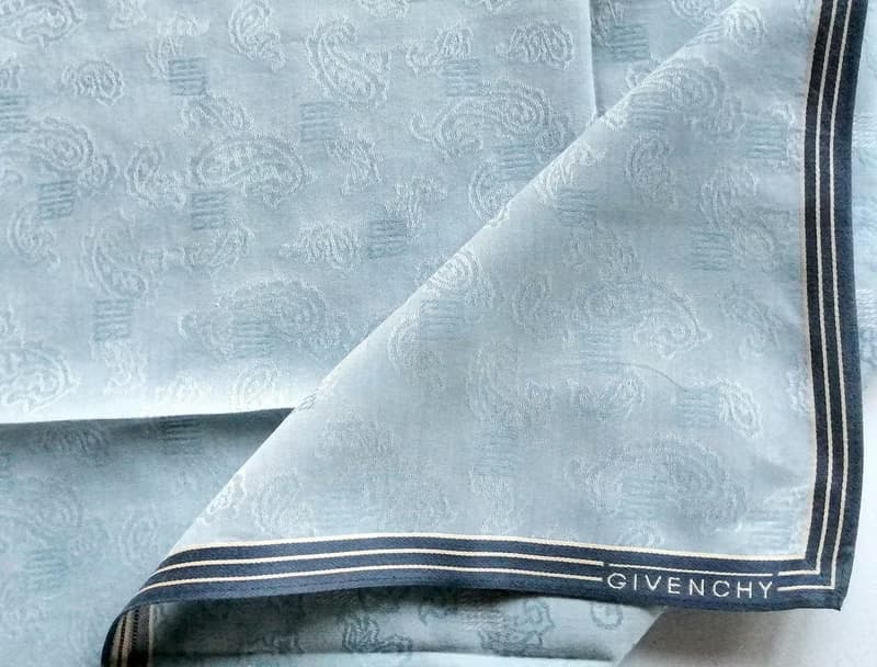Givenchy Vintage Handkerchief Paisley Pattern Gift for Dad 19 x 18 inches