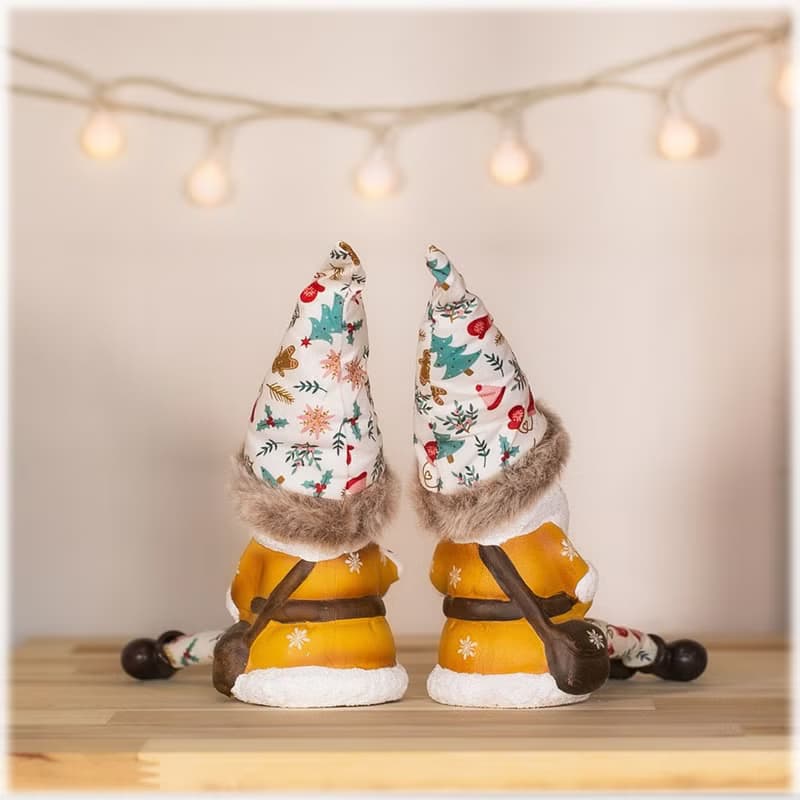 デバリエ クリスマス サンタクロース トムテ北欧の妖精 オシャレ インテリア クリスマスオーナメント お部屋のアクセント ユールトムテ プレゼント×ステッキ
