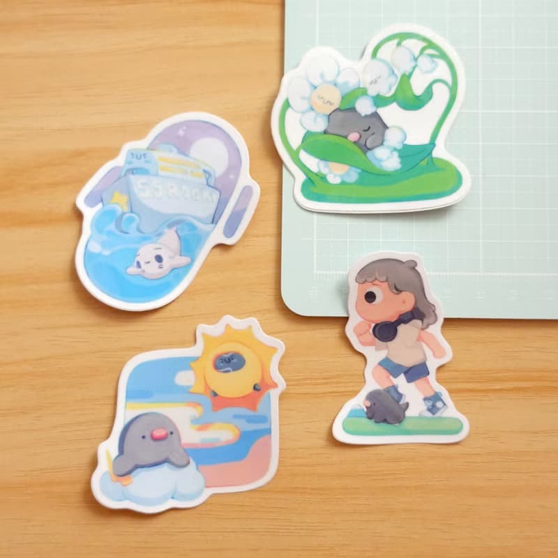 【防水貼紙】郵輪, 小花, 天氣, 小跟班 | Peachtober 2023