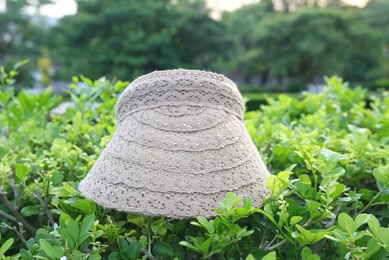 Unni唯美空頂帽-編織帽 空頂帽 帽子 登山帽 蕾絲帽 stra