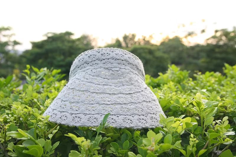 Unni唯美空頂帽-編織帽 空頂帽 帽子 登山帽 蕾絲帽 stra