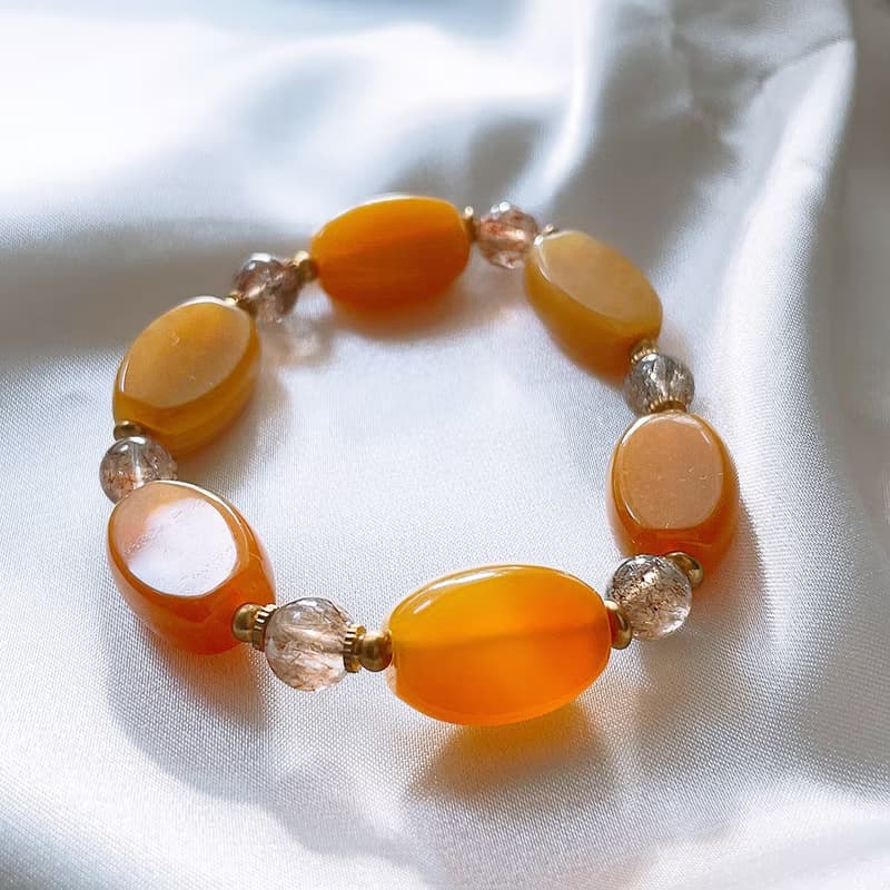 荒漠高砂 │ 黑金超七 波斯瑪瑙 銅 手鍊【招財聚寶】