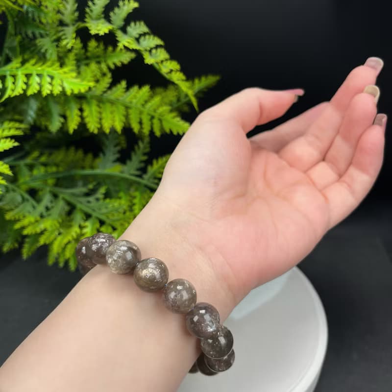 高品質龍鱗雲母藍晶石手串13mm顆顆帶眼冰潤星光女單圈聰慧心智