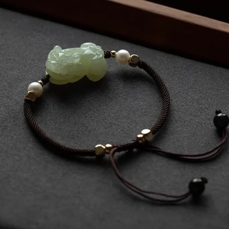 和田玉貔貅手鏈情侶款