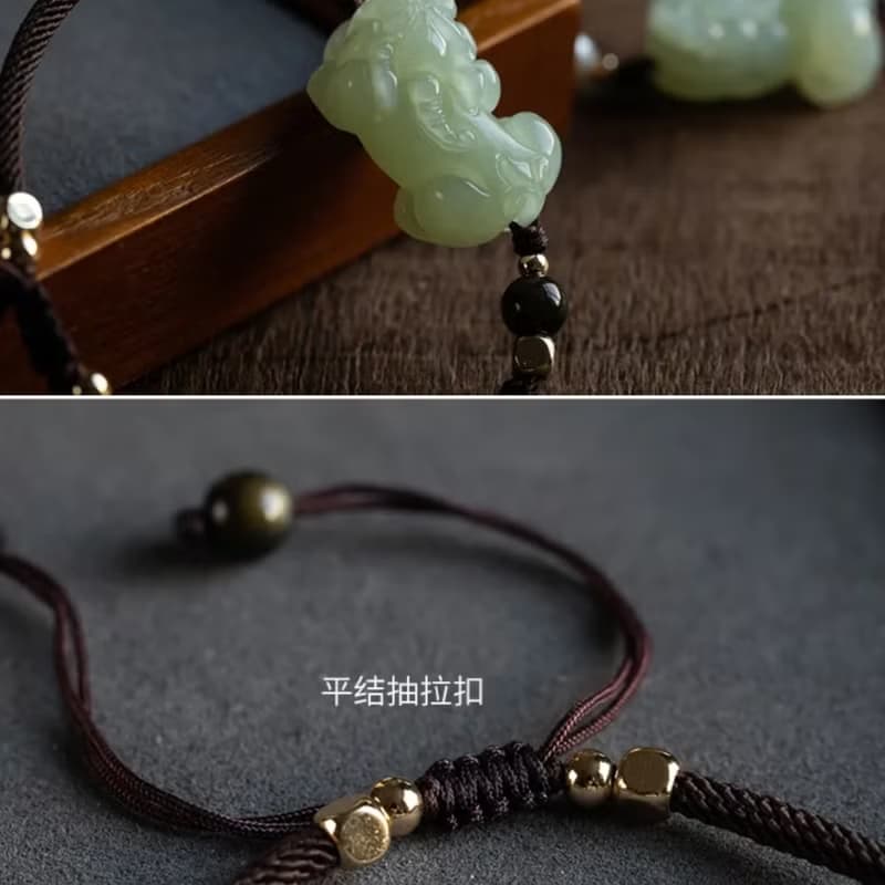 和田玉貔貅手鏈情侶款