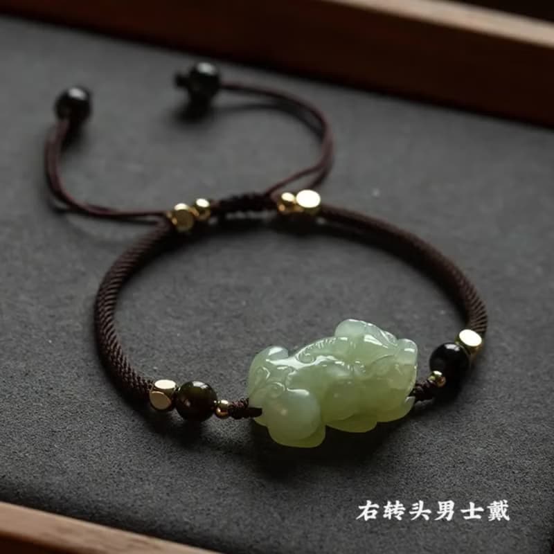 和田玉貔貅手鏈情侶款