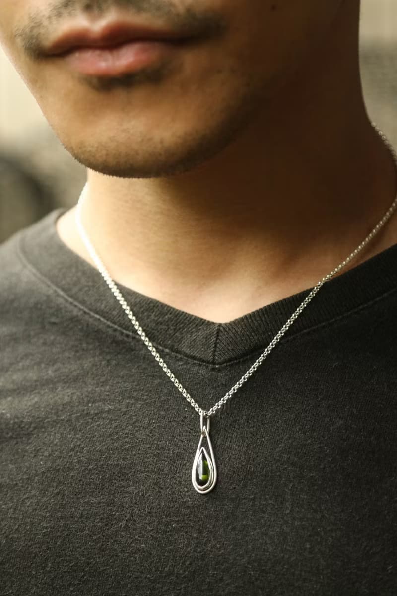 【水晶系列】高品質綠碧璽 925簡約純銀吊墜