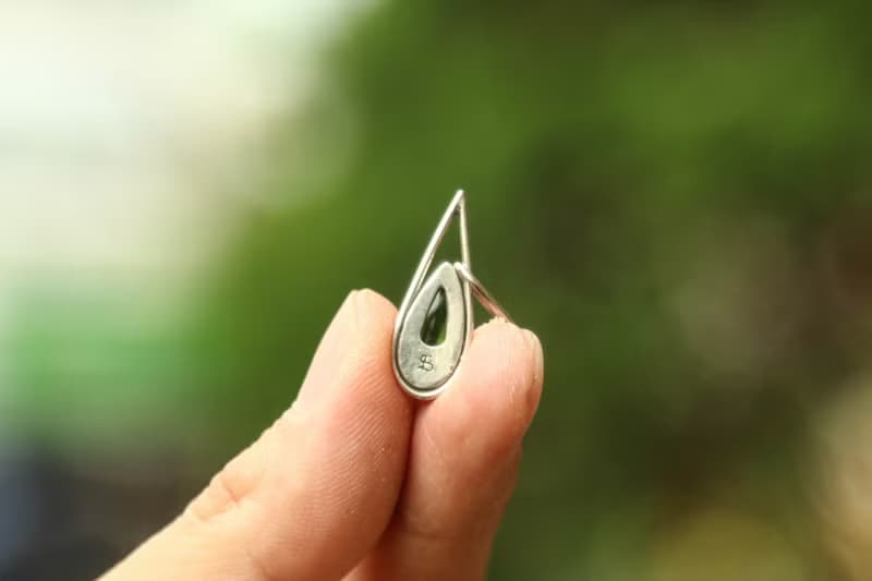 【水晶系列】高品質綠碧璽 925簡約純銀吊墜