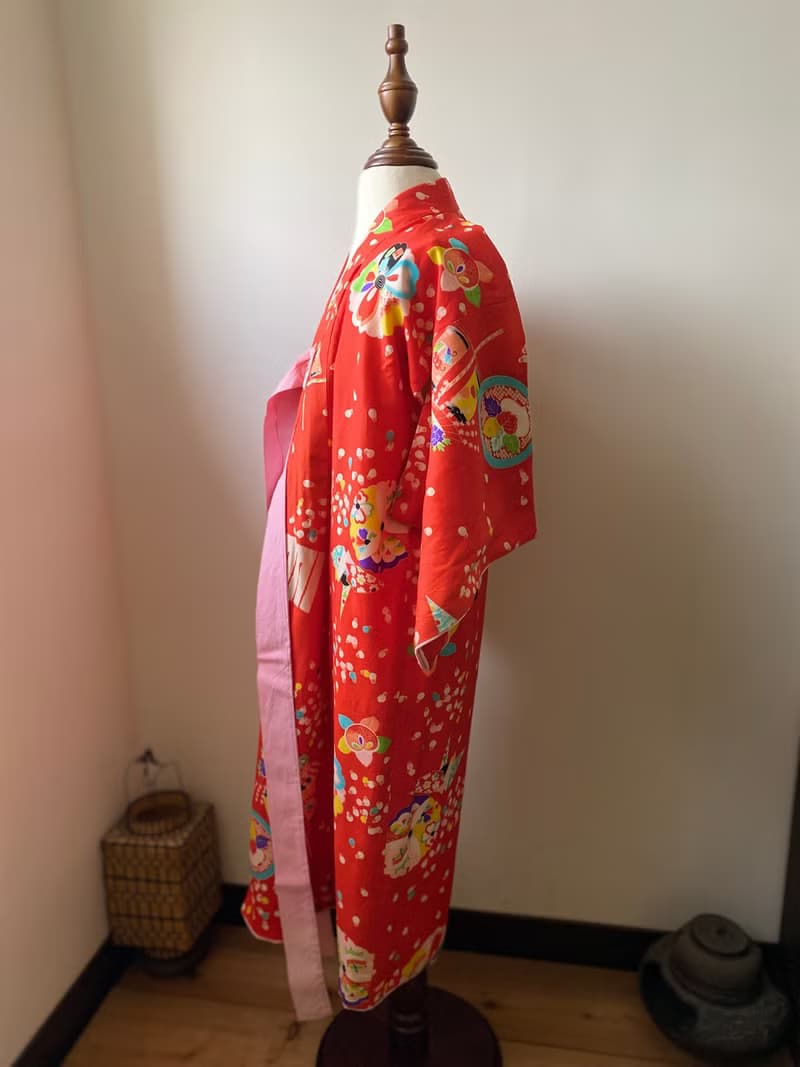 日本女童七五三和服古著長襦袢
