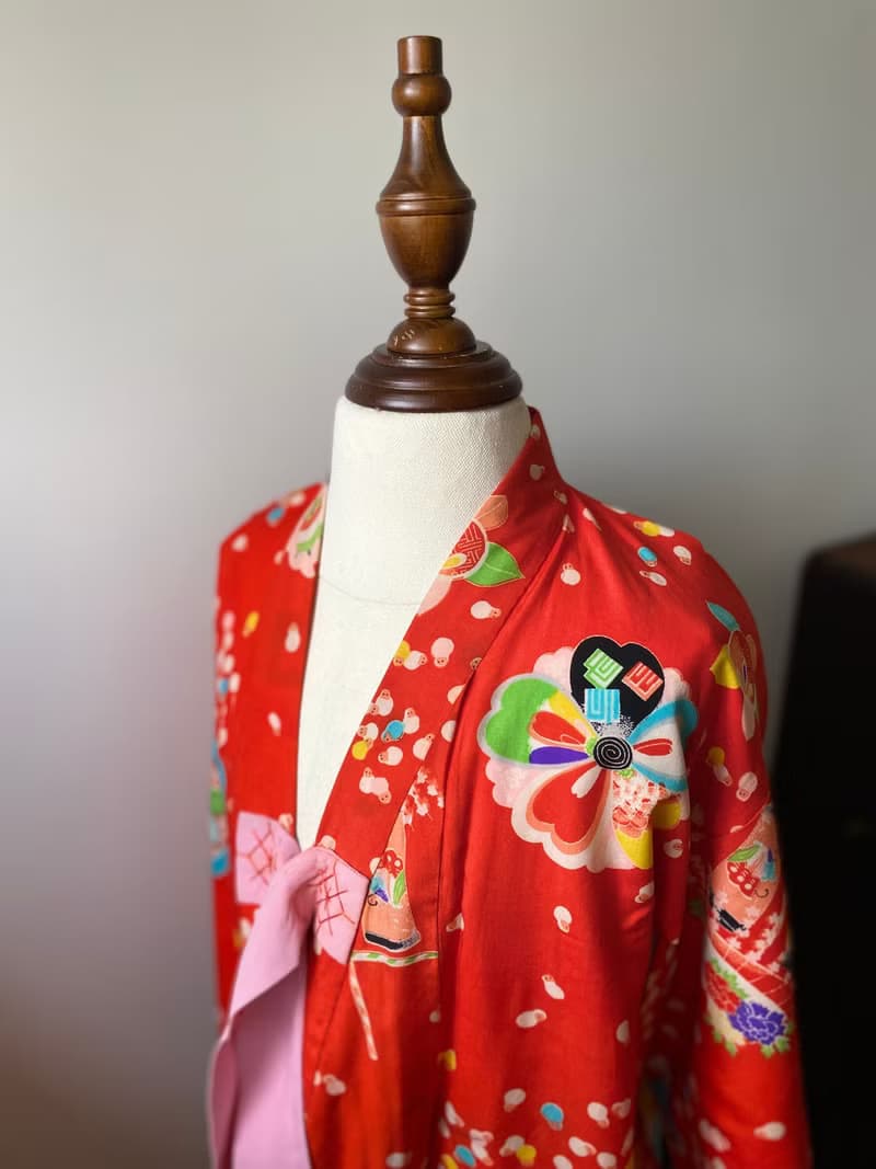 日本女童七五三和服古著長襦袢