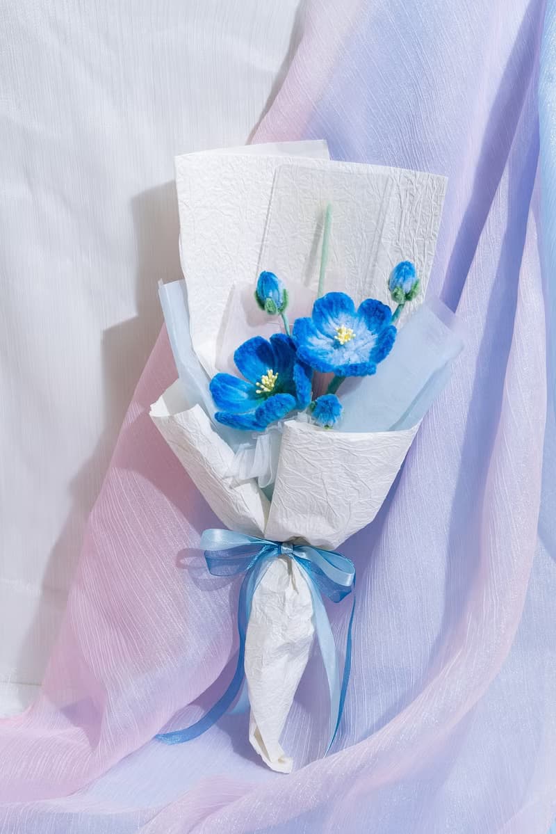 獵人小姐的婚約 星辰之戀 主題概念手作毛根花束贈1ml Evol試香瓶