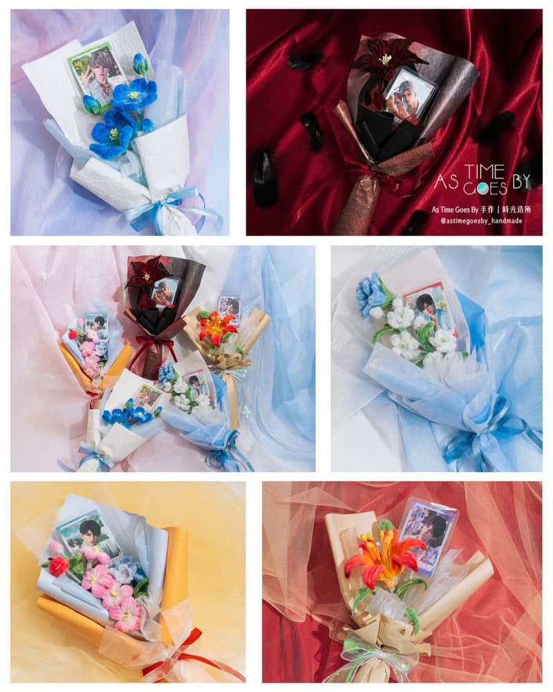 獵人小姐的婚約 星辰之戀 主題概念手作毛根花束贈1ml Evol試香瓶