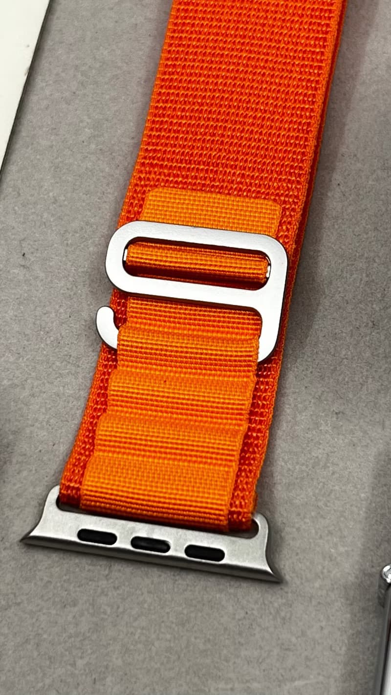 Apple Watch Ultra 49mm 多色 橘子色 Alpine Loop腕錶高山環錶帶