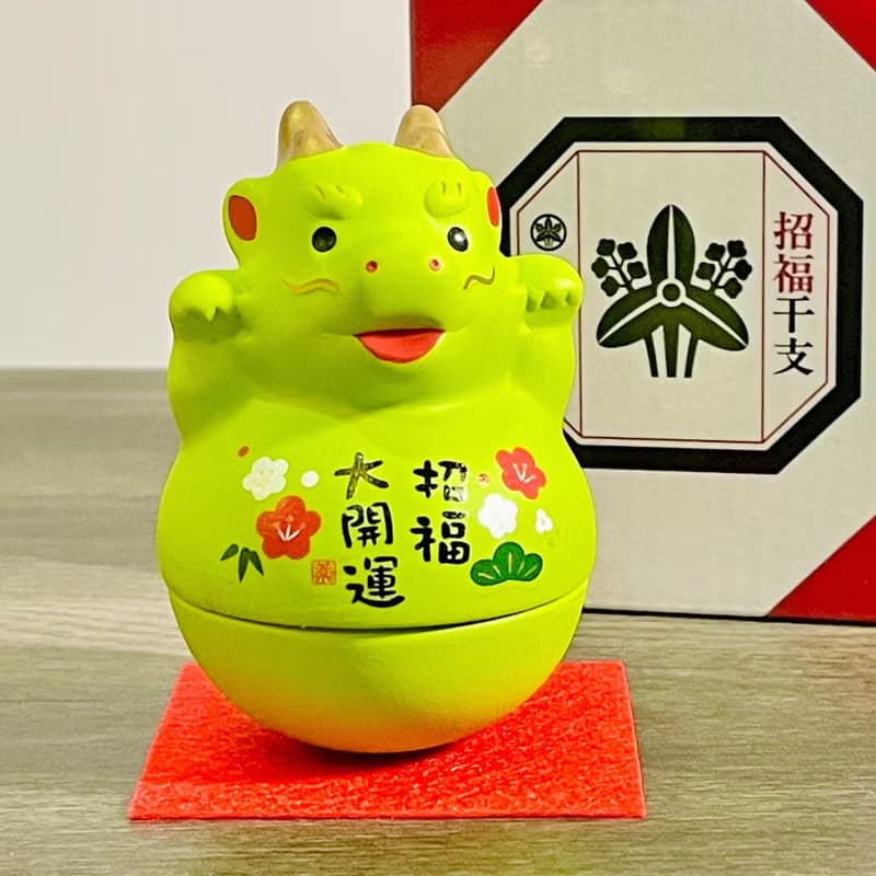 瀨戶燒藥師窯-招福大開運 搖搖青龍 福不倒翁