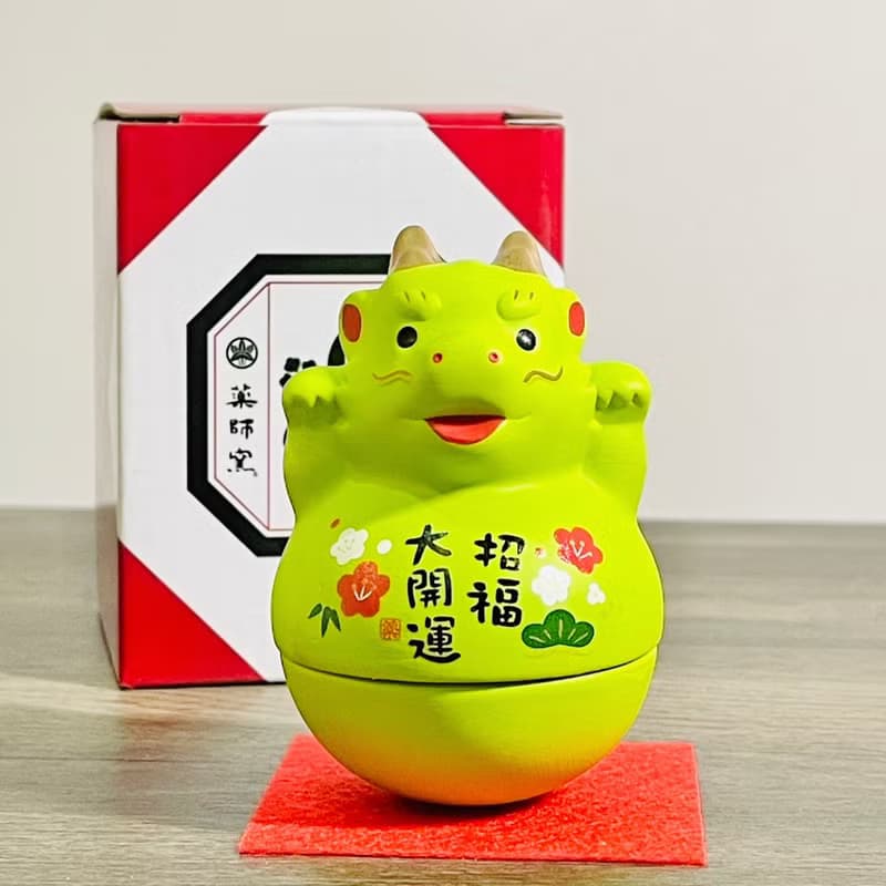 瀨戶燒藥師窯-招福大開運 搖搖青龍 福不倒翁