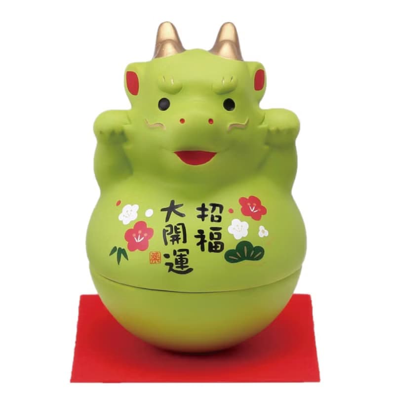 瀨戶燒藥師窯-招福大開運 搖搖青龍 福不倒翁