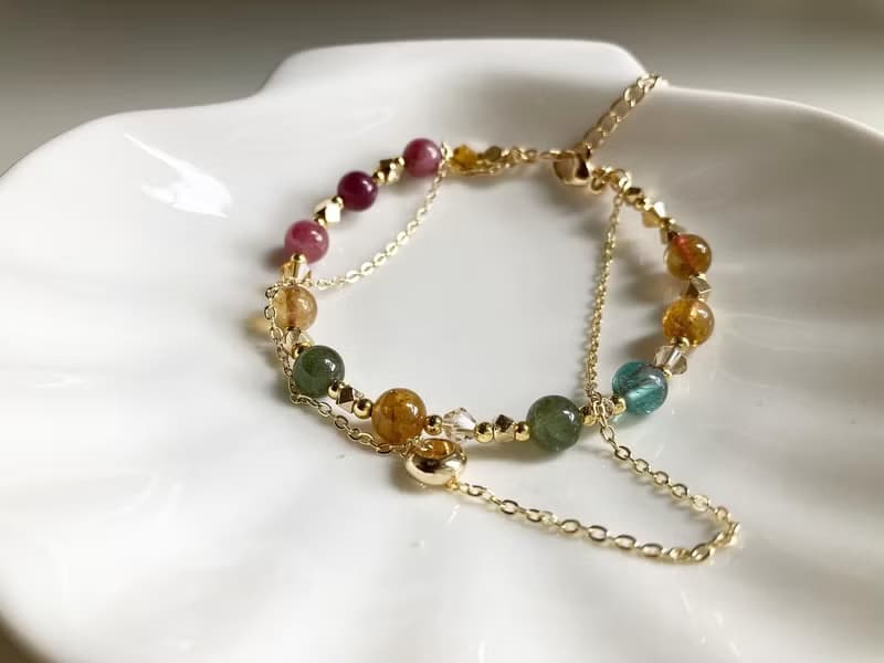 提升整體能量運勢雙鍊設計彩碧璽