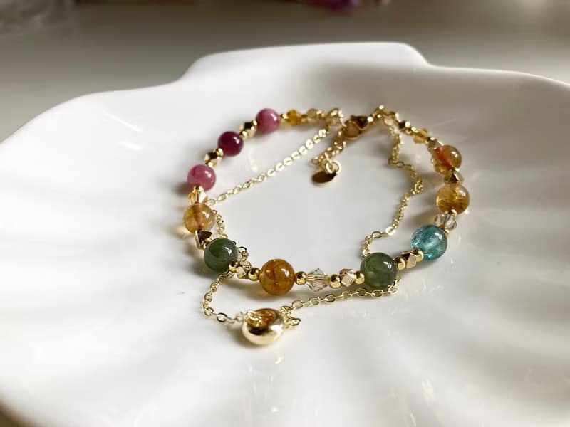 提升整體能量運勢雙鍊設計彩碧璽