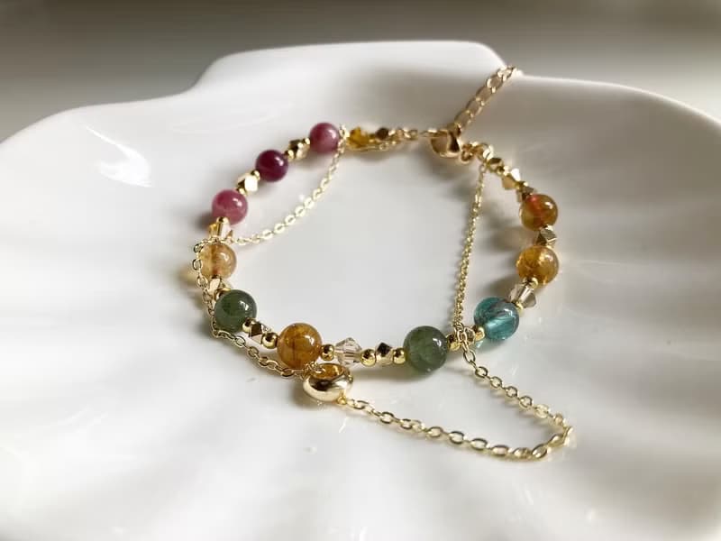 提升整體能量運勢雙鍊設計彩碧璽