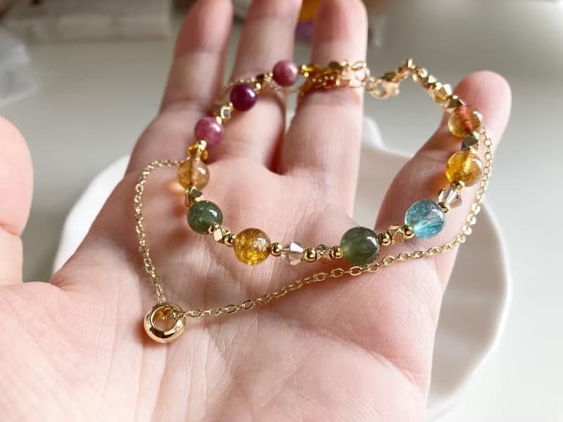 提升整體能量運勢雙鍊設計彩碧璽