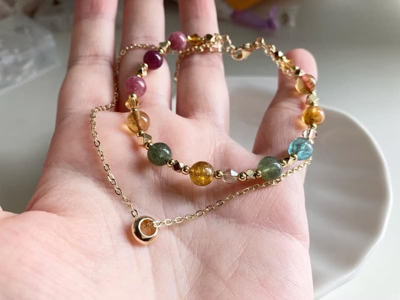 提升整體能量運勢雙鍊設計彩碧璽