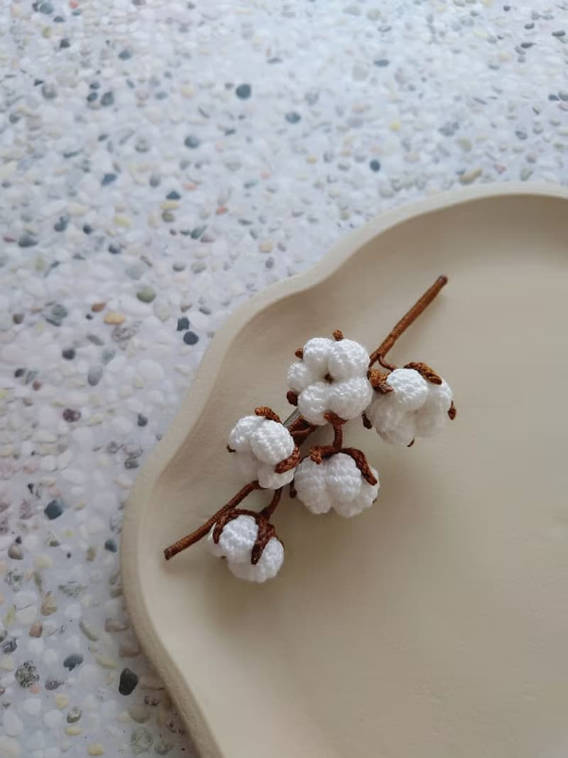 棉花鉤織別針