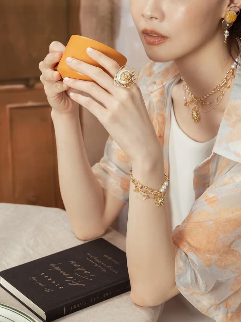 威尼斯之旅。MUCHAT手作14+18KGP黃水晶珍珠太陽手鍊