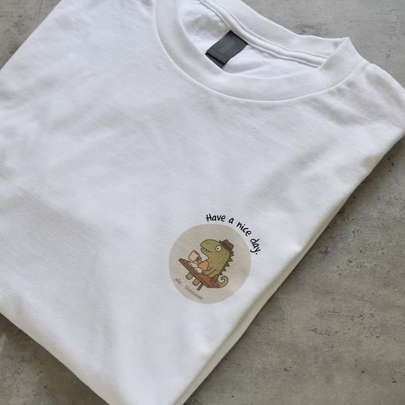 【桐鹿】恐龍先生 棉T_美好的日子(訂製商品)