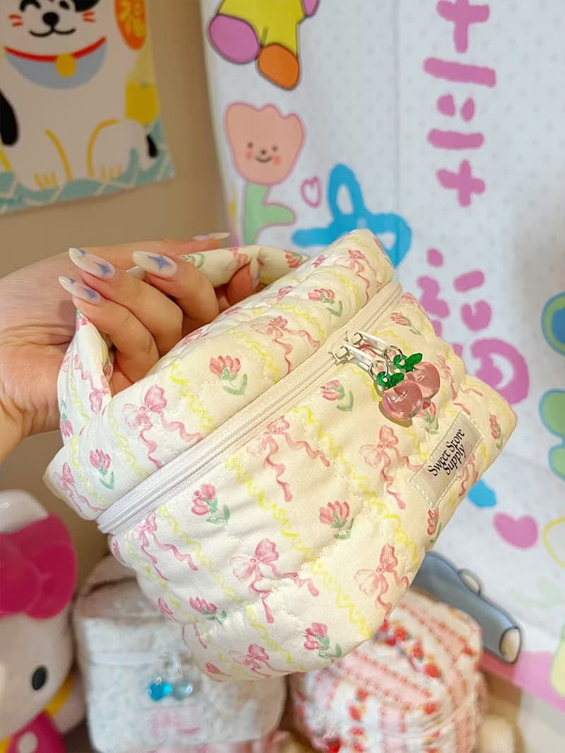 Sweetstore Supply原創可愛甜美蝴蝶結手提小盒子化妝品收納包