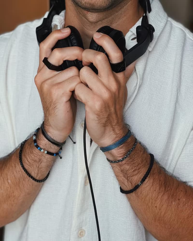 Pura Vida 美國手工 ALPINE BLUE 高山深藍 基本款可調式衝浪手環