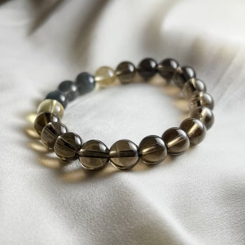 三色拉長石、煙水晶、黃水晶手鍊丨沉穩系 ‧ 一物一圖 ‧