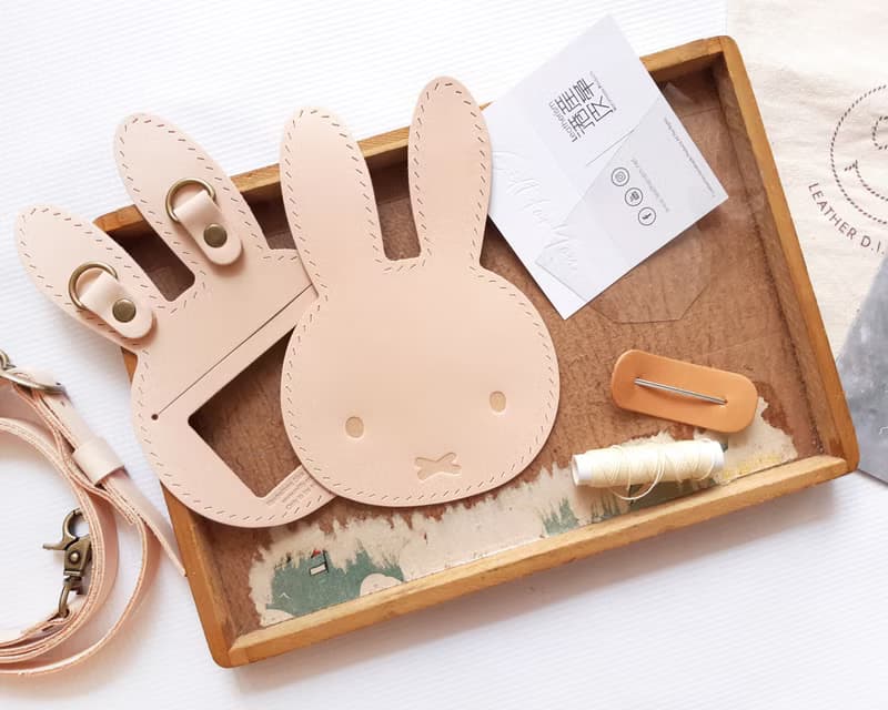 【Pinkoi x miffy】卡片套 皮革材料包 造型證件套 DIY 米菲兔